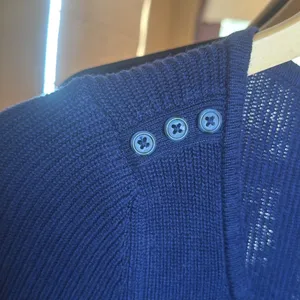 Motherhood Maternity Navy Knit Dress / Tunic Button Shoulder Size Medium thumbnail 5