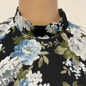 New Lulu’s long bell sleeve black with floral mini dress size M thumbnail 2