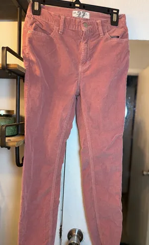 Free People Corduroy Skinny Jeans in Dusty Rose thumbnail 1