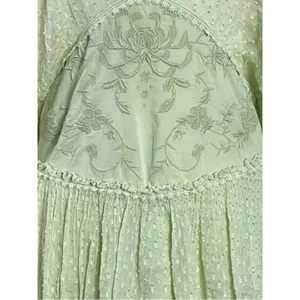 Free People Bohemian Ethereal Cottage Sweet Dreams Mini Dress Frozen Dew Medium thumbnail 11
