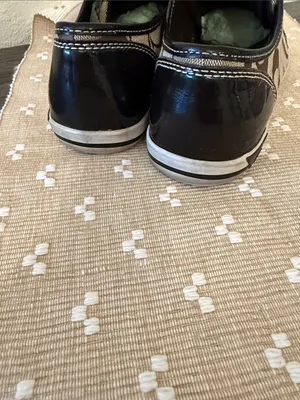 Coach Signature C Jacquard Patent Leather Low Top Sneakers Brown Khaki Size 7 thumbnail 4