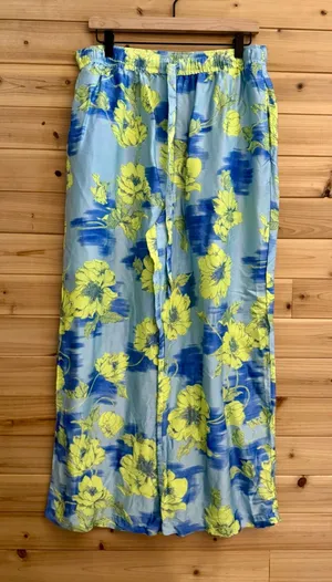 Lyrebird Anthropologist Large Viscose Satin High Rise Wide Leg Pajama Pants thumbnail 1