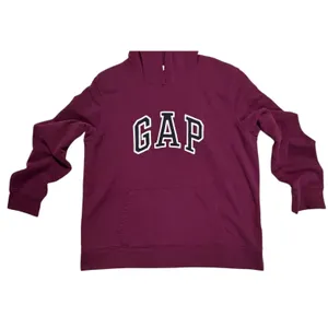 Gap Arch Logo Fleece Hoodie Plum Purple Pullover Sweatshirt XL RN 54023 thumbnail 3