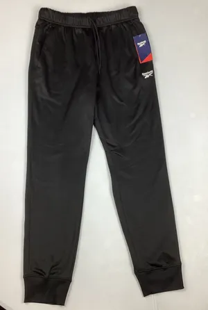 Reebok Men’s Black Jogger Sweatpants Fleece Lined Medium Slim Fit NEW! thumbnail 1