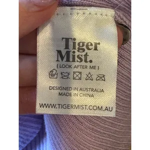 Tiger Mist Sweater Women XS Purple Ribbed Knit Monica Cardigan Sexy‎ Preppy thumbnail 10