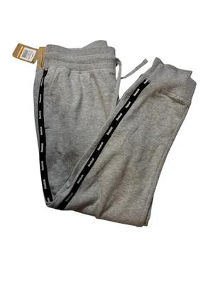 Reebok Light Gray Joggers with Black Logo Side Sz M thumbnail 9