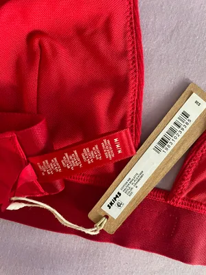 SKIMS nwt cotton rib halter bralette thumbnail 8