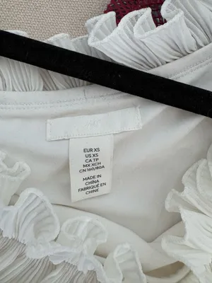 H&M White one shoulder top thumbnail 2