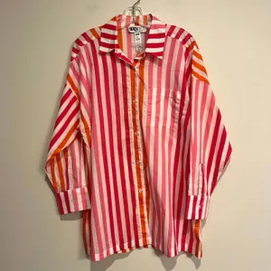 Beach Riot Shirt Alex Sunset Stripes Button Down Swim Cover Up L/XL NWT thumbnail 3