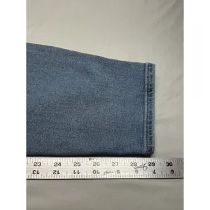 American Eagle Mom Jeans Women's 6 Long Light Wash Distressed Stretch Comfort thumbnail 8