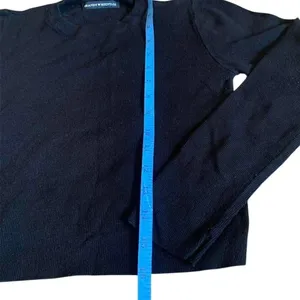 Brandy Melville Black Ribbed Long Sleeve‎ Crop Top Sweater Viscose One Size XS/S thumbnail 4