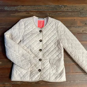 J.Crew Signature Puffer Lady Jacket Dusty Ivory Quilted PrimaLoft Sz 6 🧡🎀 thumbnail 3