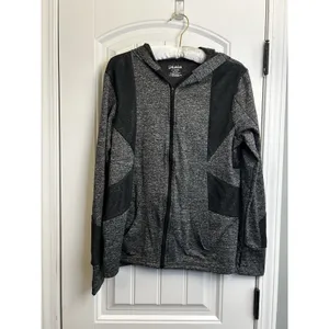 Litletics Gray Full Zip Women’s Hooded Performance Jacket XL Stretch Athleisure thumbnail 2