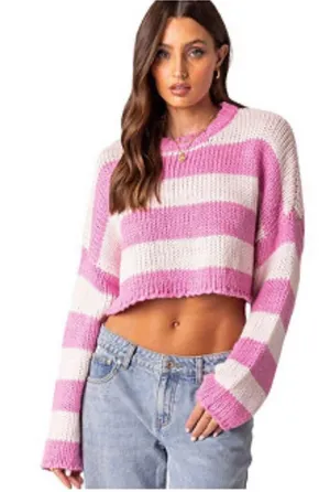 Edikted Ozzy cropped knit sweater size m/l nwt thumbnail 1