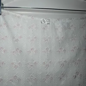 Garage Women White Pink Floral Mesh Mini Skirt Lettuce Hem Bow Detail Large thumbnail 2
