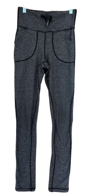 Lululemon Will Pants Striped Leggings S Comfort Athleisure Lounge‎ Cozy Yoga 2 4 thumbnail 1