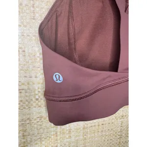 Lululemon Strong at Heart High Neck Sports Bra Ancient Copper Brown Size 8 thumbnail 5