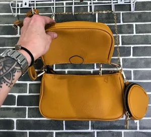 AR New York all in one shoulder bag Available in tan & brown & mustard thumbnail 2