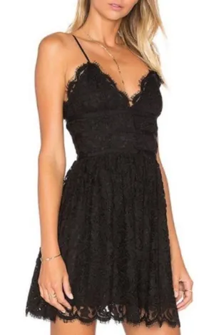 NWT NBD Black Lace Mini Dress thumbnail 1