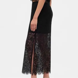 Gap Black Lace Midi Midi Skirt(Size XXS) thumbnail 3