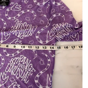 Beetlejuice Strange‎ and Unusual Purple Mesh Long Sleeve Crop Top Sandworm Small thumbnail 9