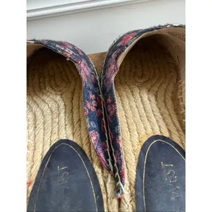 Nine West Volley Espadrille Mule Blue Red Silver Textile 9 thumbnail 7