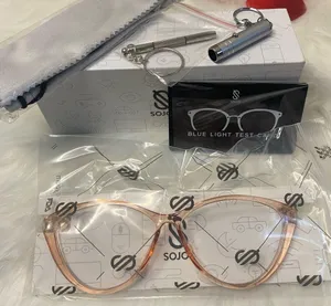 Light Pink Cat eye glasses with anti-blue light thumbnail 4