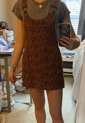 Forever 21 Leopard  Overall Dress thumbnail 7