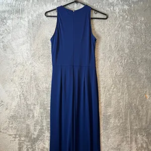 Tadashi Shoji Sho Navy Blue Sleeveless Gown Elegant Draped Evening‎ Formal Sz XS thumbnail 7