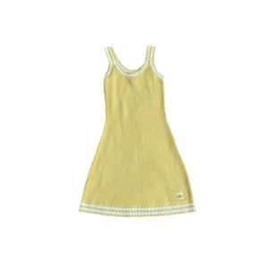 Alo Yoga Tennis Club Sweater Knit Dress White/Warm Butter Yellow Size XXs RARE thumbnail 5