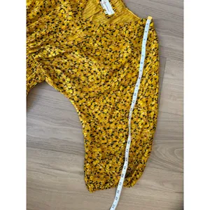 Anthropologie Yellow Floral Springtime Boho Party V-neck long Dress Size S thumbnail 13