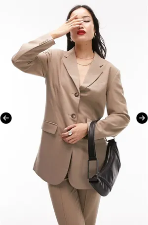 Top shop Khaki blazer thumbnail 3