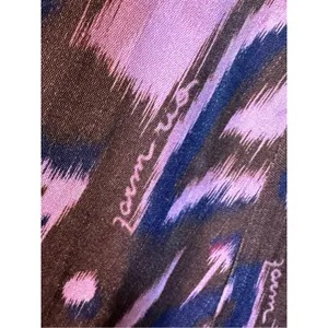 Farm Rio Bohemian Silky Satin Pineapple Ikat A-Line Midi Maxi Skirt Size Large thumbnail 12
