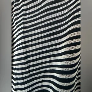 CYNTHIA ROWLEY Black White Stripe Strapless Jumpsuit thumbnail 4