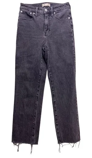 Madewell Curvy Perfect Vintage Straight Jean Womens 26 Gray Raw‎ Hem Denim thumbnail 1