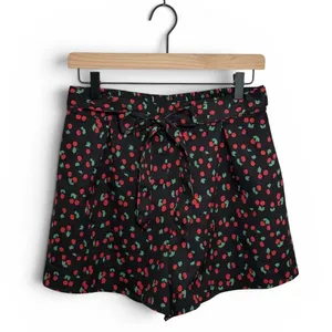 Allegra K Navy Blue Cherries Tie Shorts Sz M thumbnail 2