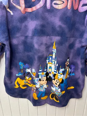 Walt Disney World 50th Anniversary Tie-Dye‎ Spirit Jersey Purple Size S thumbnail 4