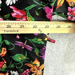 Victorias Secret kimono robe S/M satin black floral butterfly pockets boho fairy thumbnail 5
