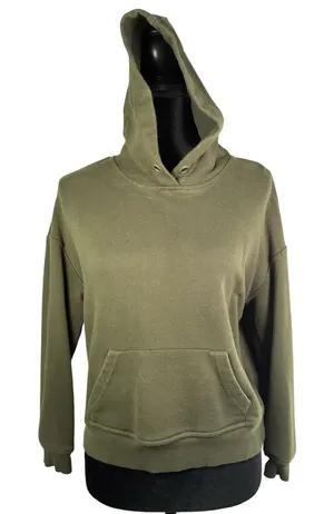 Cynthia Rowley Olive Green‎ Pullover Hoodie Sweatshirt Size Medium Relaxed thumbnail 1