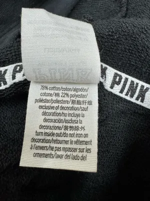 PINK Victoria’s Secret Black and White Jacket with Button Sleeves Size Large thumbnail 8