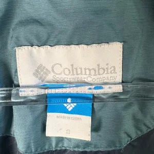 Columbia‎ Down Puffer Jacket Teal Blue Green Quilted Hooded Winter Coat Womens S thumbnail 3