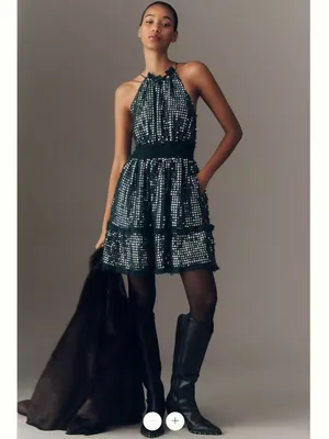 Anthropologie Somerset Shine Mini Halter Dress thumbnail 2