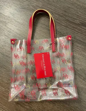 NWT Dooney & Bourke Signature Monogram Lunch Tote Bag Clear Vinyl thumbnail 1