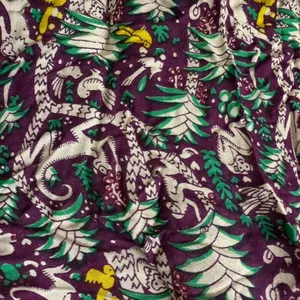 We Be Bop Purple Monkey Print Overalls Romper OSFM Size M thumbnail 4