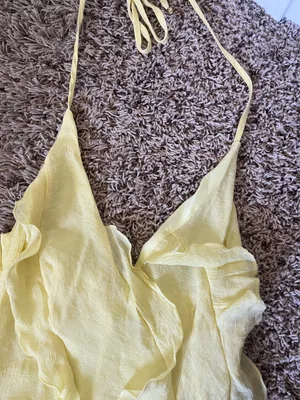 Yellow Ruffle Dress Lulus thumbnail 3