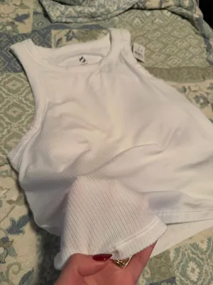 Loft Built in bra cropped tank thumbnail 3