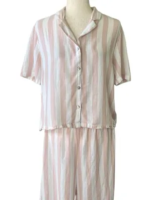 Sincerely Jules Pink & White 2 pc Pajama Set thumbnail 6