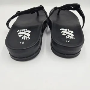 Sam & Libby Flip Flops Womens Size 7.5 Black Alexandra Thongs Summer Whimsygoth thumbnail 5