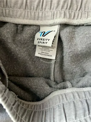 NEW Varsity Gray Sweatpants Jogger with White 'NATIONALS' Dance Graphic thumbnail 3