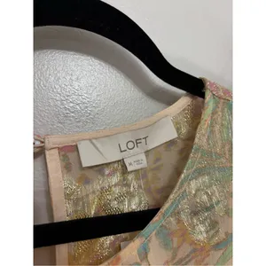 NEW LOFT Shimmer Floral Jacquard Bubble Hem Mini Dress - Size M thumbnail 7